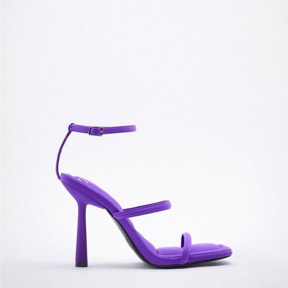 ZARA SANDALS HIGH HEELS LILAC - Picture 4 of 6